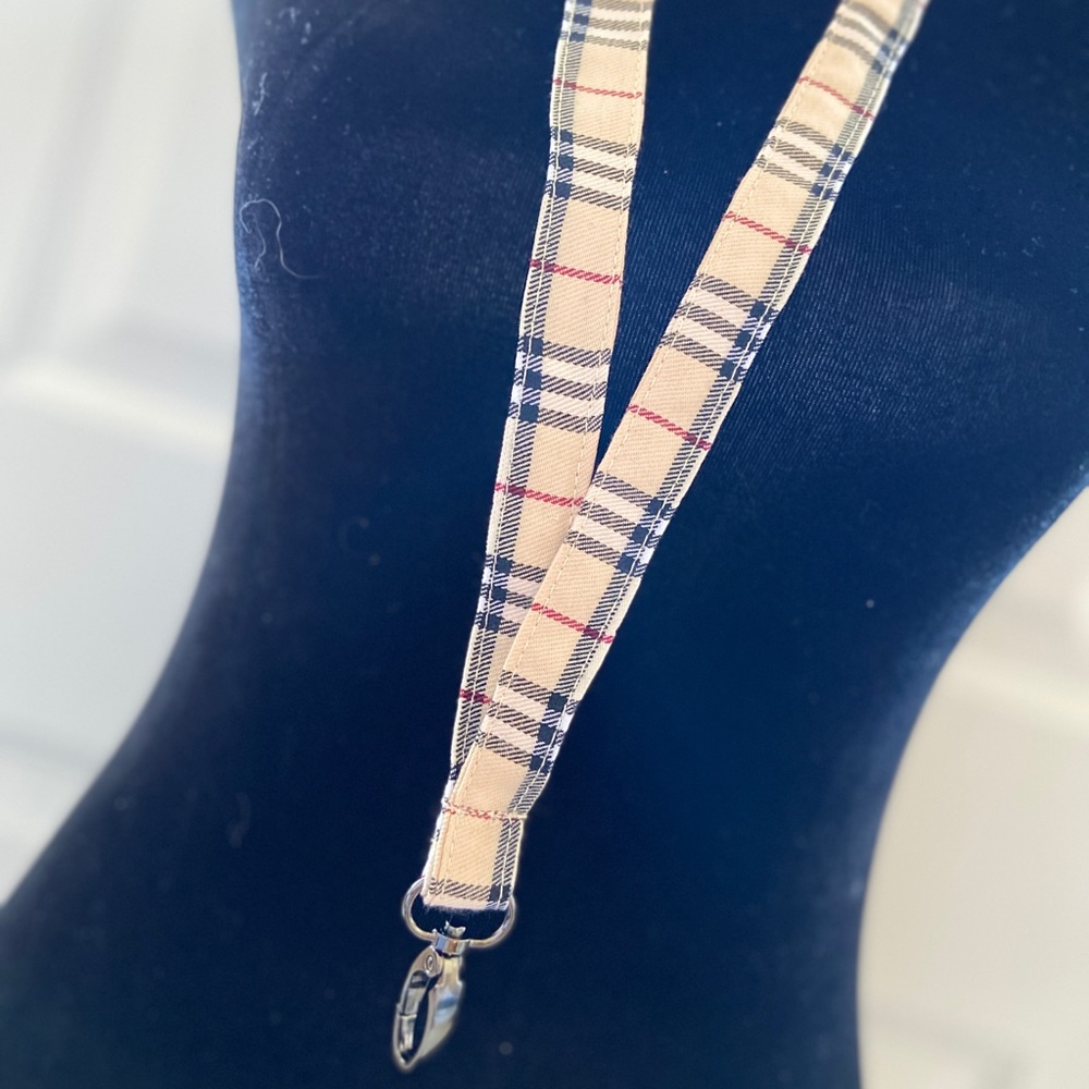 Handmade Tartan Print Lanyard for Work/School
